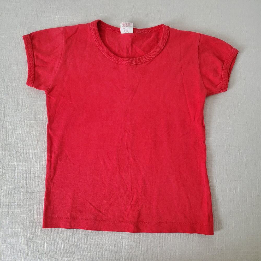 Vintage Solid Red Tee 3t/4t